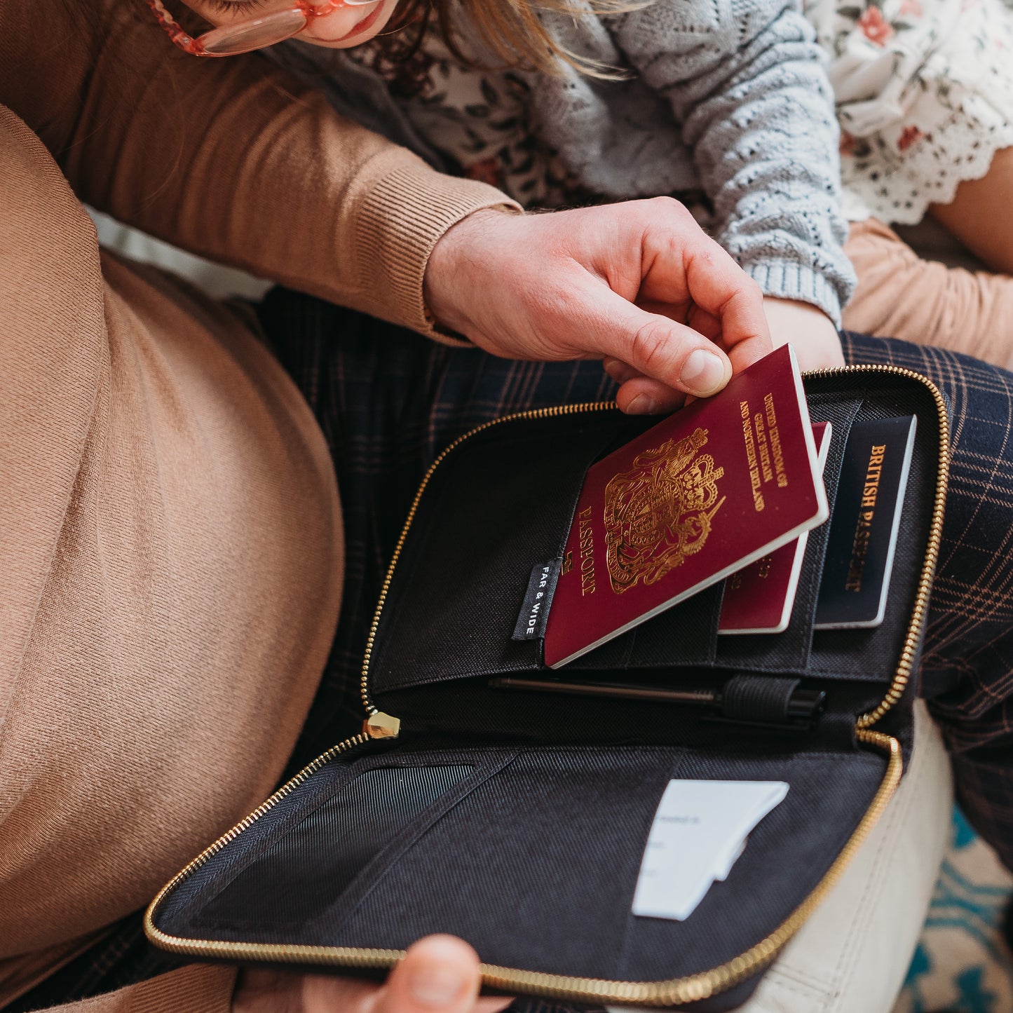 Wallet Family Passport Holder Travel Document Storage Organizer